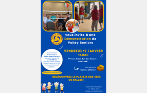 Démonstration d'activité physique adaptée dérivée du volley (seniors&gt;60 ans)
