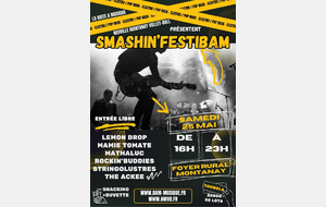 Soirée pop-rock/electro  Smashin' Festibam (+ tombola)